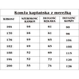 Komża kapłańska lniana - fioletowa wstawka - zdjęcie 2 - Komża kapłańska lniana - fioletowa wstawka