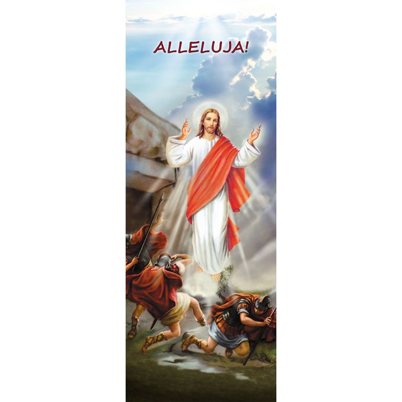 Baner na Wielkanoc "Alleluja!" - błękitny (13) - Baner na Wielkanoc "Alleluja!" - błękitny (13)