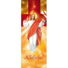 Baner na Wielkanoc "Alleluja!" - pomarańczowy (18) - WIELKANOC