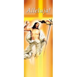 Baner na Wielkanoc "Alleluja!" - pomarańczowy (19) - WIELKANOC