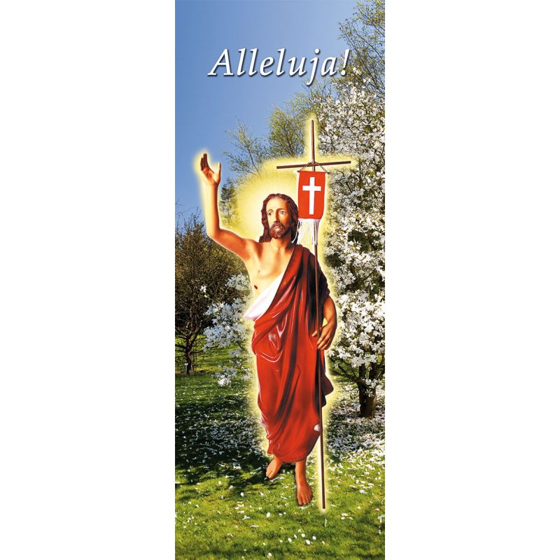 Baner na Wielkanoc "Alleluja!" - zielony (20) - Baner na Wielkanoc "Alleluja!" - zielony (20)