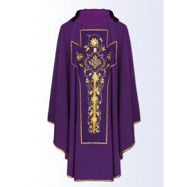 Ornat - Jezus ukrzyżowany - kolory liturgiczne (19) - zdjęcie 2 - Ornat fioletowy - Jezus ukrzyżowany (19)