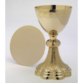 Kielich złocony + patena -21,5 cm. - KIELICHY MSZALNE