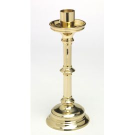 Świecznik ołtarzowy z litego mosiądzu - 32 cm. - zdjęcie 2 - Świecznik ołtarzowy z litego mosiądzu - 32 cm.