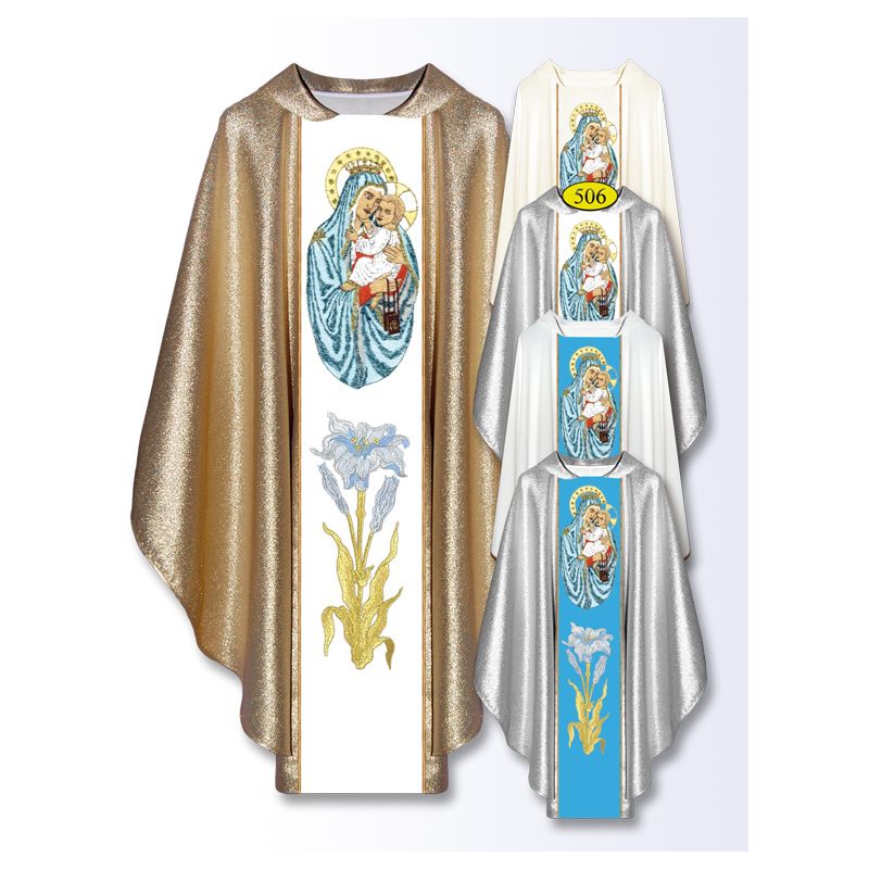 Ornat haftowany z MB Szkaplerzną - Ornat haftowany z MB Szkaplerzną