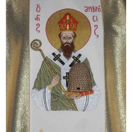Ornat haftowany - Święty Ambroży - zdjęcie 5 - Ornat haftowany - Święty Ambroży
