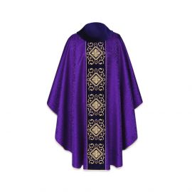 Ornat gotycki krzyż haftowany- kolory liturgiczne (5) - Ornaty haftowane