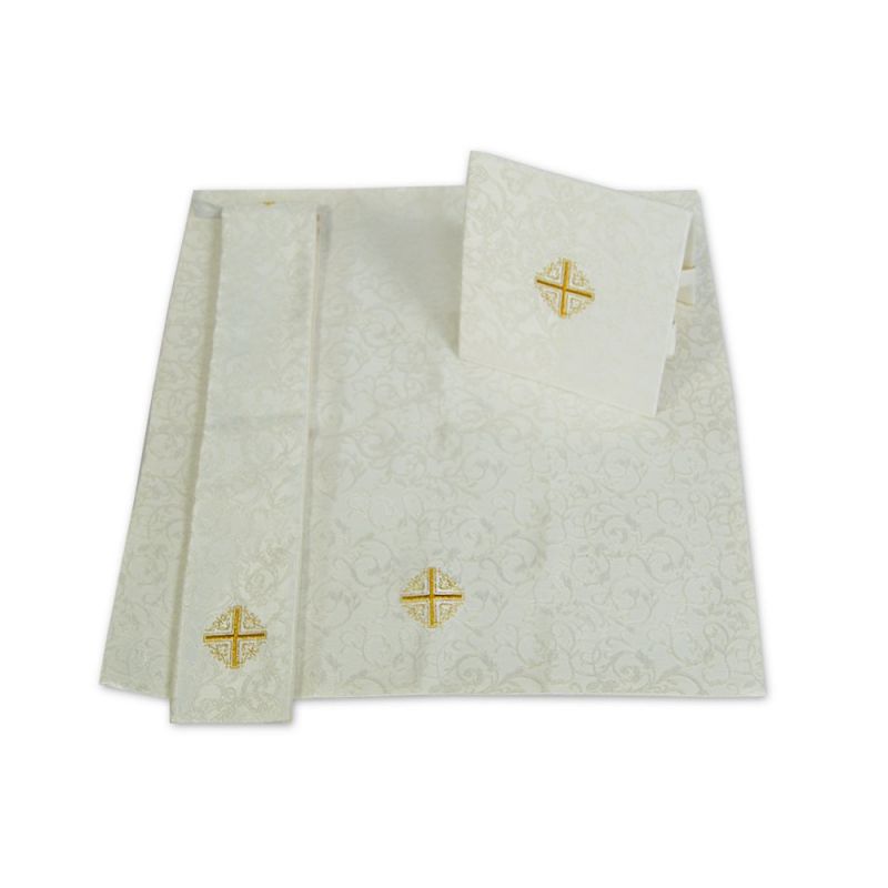 Zestaw Bursa, Manipularz i Welon na Kielich - ecru - Zestaw Bursa, Manipularz i Welon na Kielich - ecru