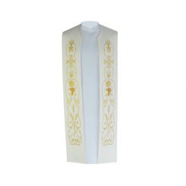 Stuła kapłańska bawełniana - złoty haft - kolory liturgiczne - zdjęcie 4 - Stuła kapłańska bawełniana - złoty haft