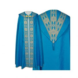 Kapa Semi-Gotycka (kolory liturgiczne) - tkane pasy, żakard (26) - zdjęcie 2 - Kapa Semi-Gotycka - tkane pasy, żakard (26)