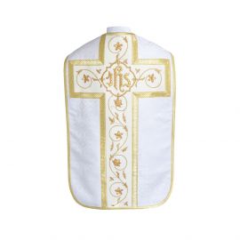 Ornat rzymski IHS - kolory liturgiczne, żakard (34) - zdjęcie 2 - Ornat rzymski IHS - kolory liturgiczne, żakard (34)