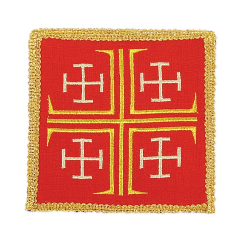 Palka haftowana czerwona - Krzyż Jerozolimski - Palka haftowana - Krzyż Jerozolimski