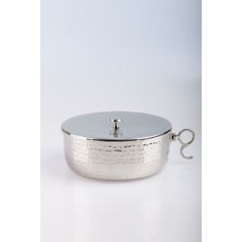 Puszka na komunikanty, posrebrzana z zamknięciem - 7 cm