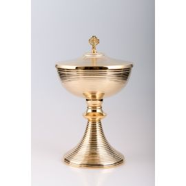 Puszka na komunikanty, mosiężna , pozłacana - 24 cm (34)