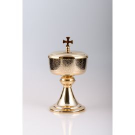Puszka na komunikanty, mosiężna , pozłacana - 23 cm (30)