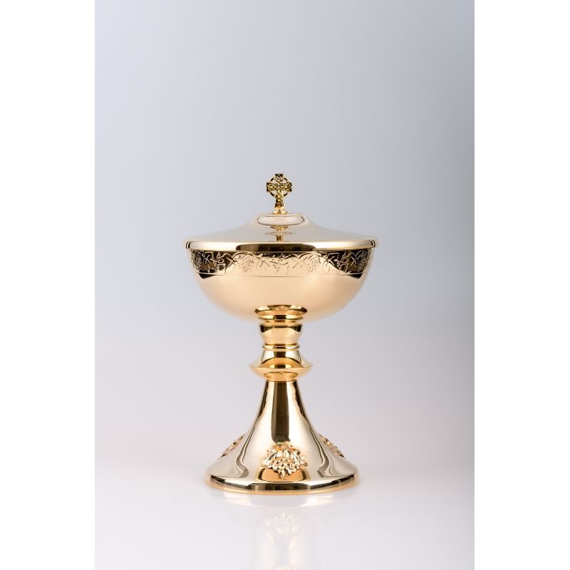 Puszka na komunikanty, mosiężna , pozłacana - 24 cm (35) - Puszka na komunikanty, mosiężna , pozłacana - 24 cm (35)