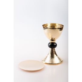 Kielich tłoczony, pozłacany + patena - 20 cm (60)