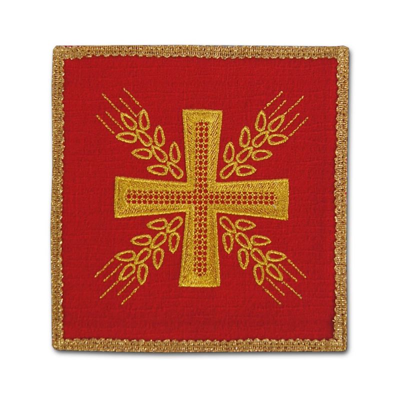 Palka haftowana czerwona - Krzyż i kłosy - Palka haftowana czerwona - Krzyż i kłosy