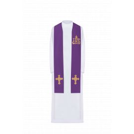 Stuła haftowana - kolory liturgiczne (157) - EUCHARYSTYCZNE