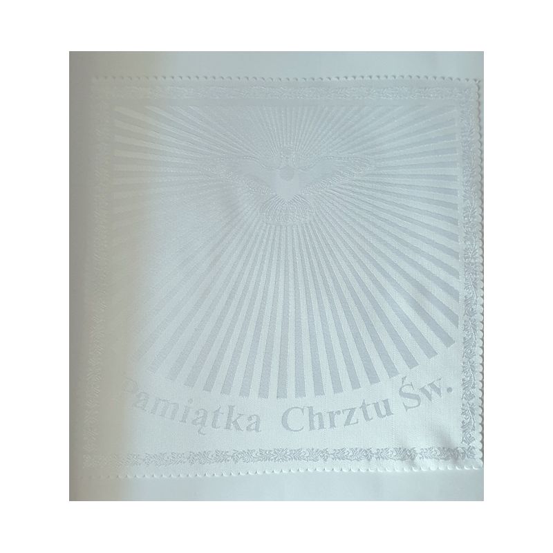 Szatka do chrztu biała- Duch Święty - kwadrat - Szatka do chrztu biała- Duch Święty - kwadrat