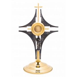 Relikwiarz mosiężny, pozłacany - 30 cm - RELIKWIARZE