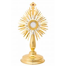 Relikwiarz mosiężny, złocony - 33 cm - RELIKWIARZE