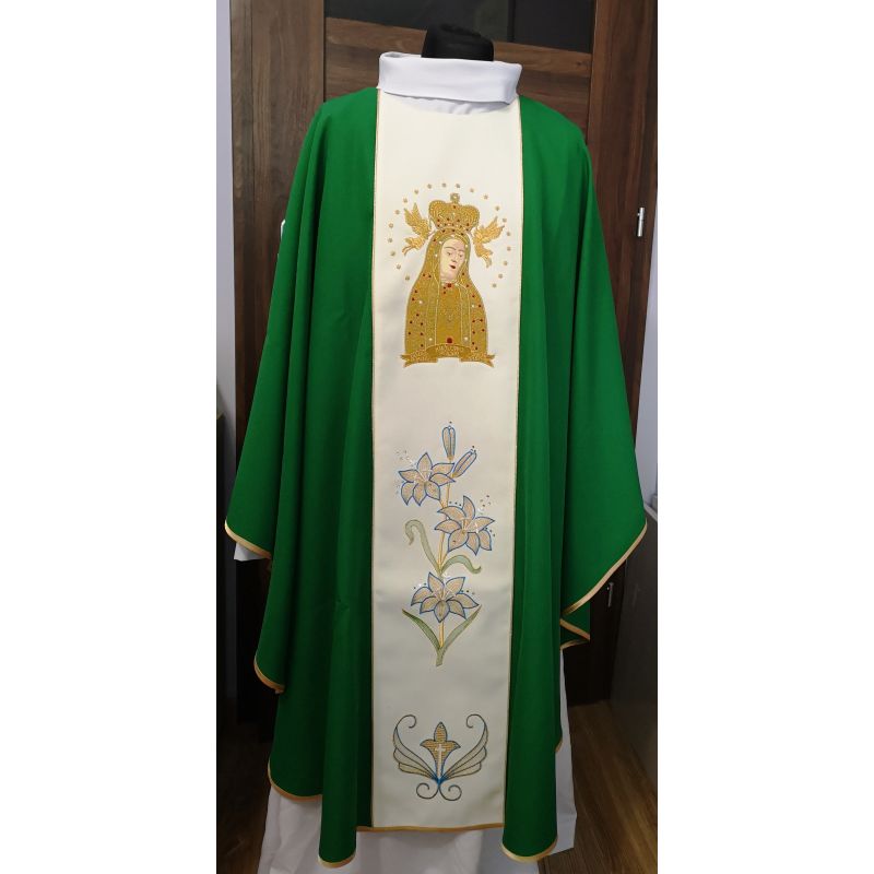 Ornat zielony Matka Boża Licheńska - Ornat zielony Matka Boża Licheńska