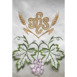 Obrus ołtarzowy haftowany - wzór eucharystyczny (150)