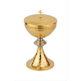 Puszka na komunikanty z ozdobnym młotkowaniem 18,5 cm (02)