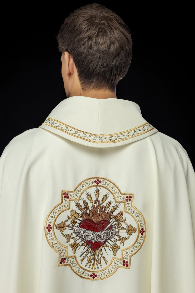 Ornat haftowany- symbol Serca Maryi (126H) - zdjęcie 5