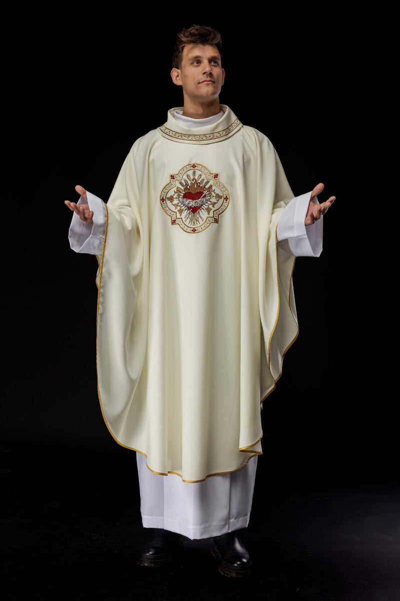 Ornat haftowany- symbol Serca Maryi (126H) - zdjęcie 8
