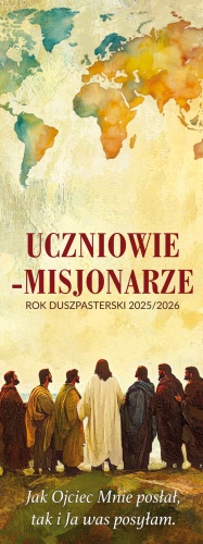 Baner na Rok Duszpasterski 2025/2026 "Uczniowie - misjonarze" - Banery na Rok Duszpasterski 2025/2026 Uczniowie-Misjonarze