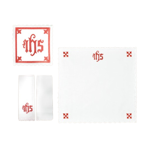 Bielizna kielichowa IHS czerwony - bawełna poliester - Nowość