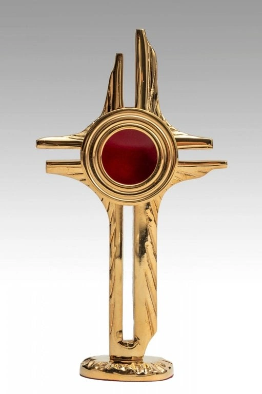 Relikwiarz w kształcie krzyża - 22 cm - Brak kategorii