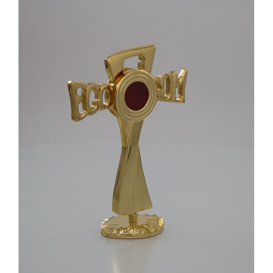 Relikwiarz mosiężny EGO SUM - JA JESTEM - 20 cm - Brak kategorii