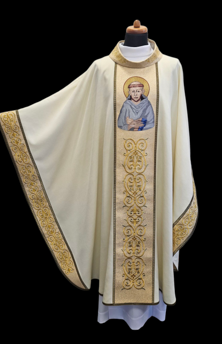 Ornat haftowany Święty Franciszek - Ornaty z wizerunkiem świętych - Nowość