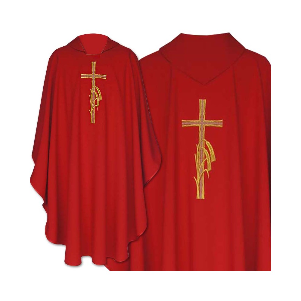 Ornat krzyż + kłosy (kolory liturgiczne) - zdjęcie 4