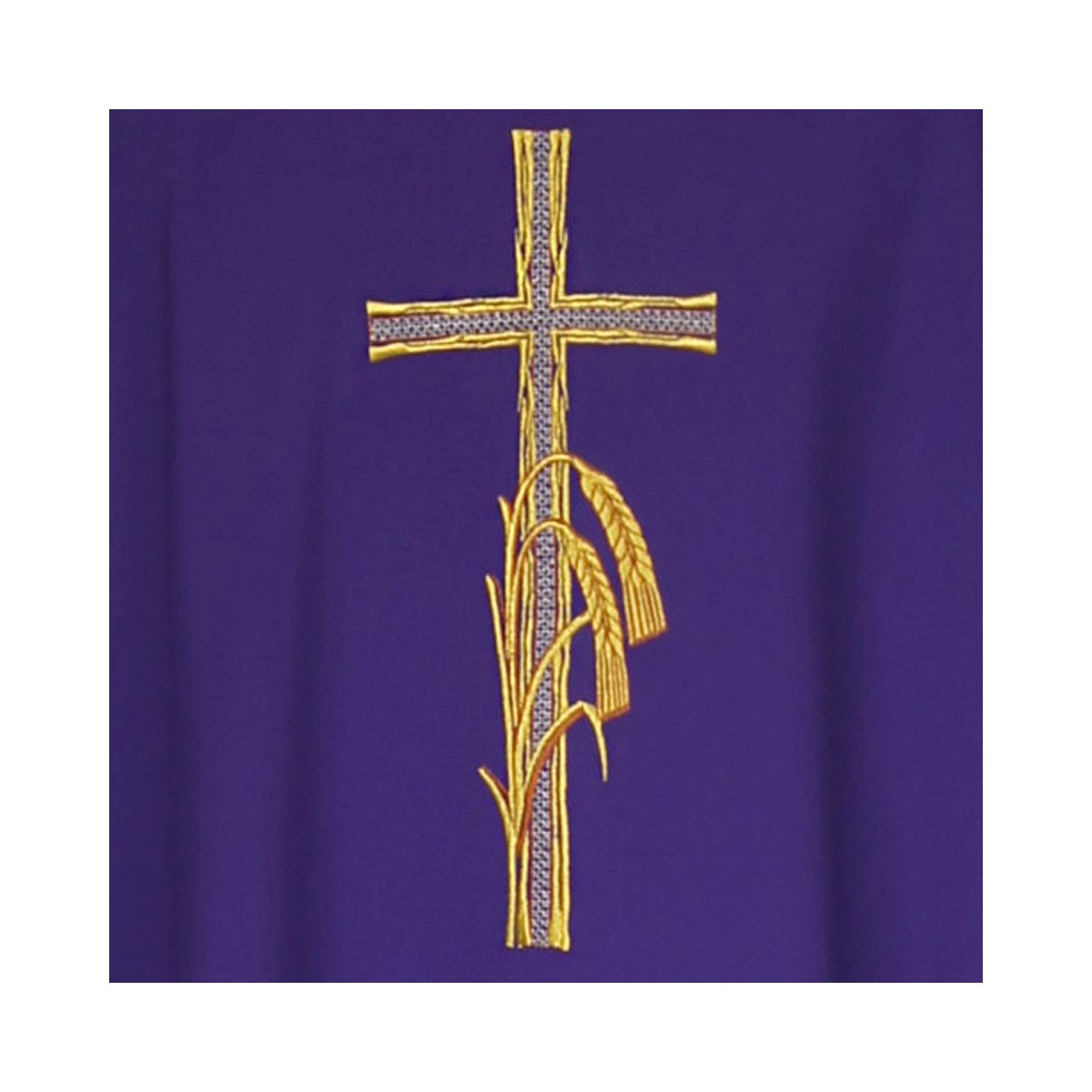 Ornat krzyż + kłosy (kolory liturgiczne) - zdjęcie 3