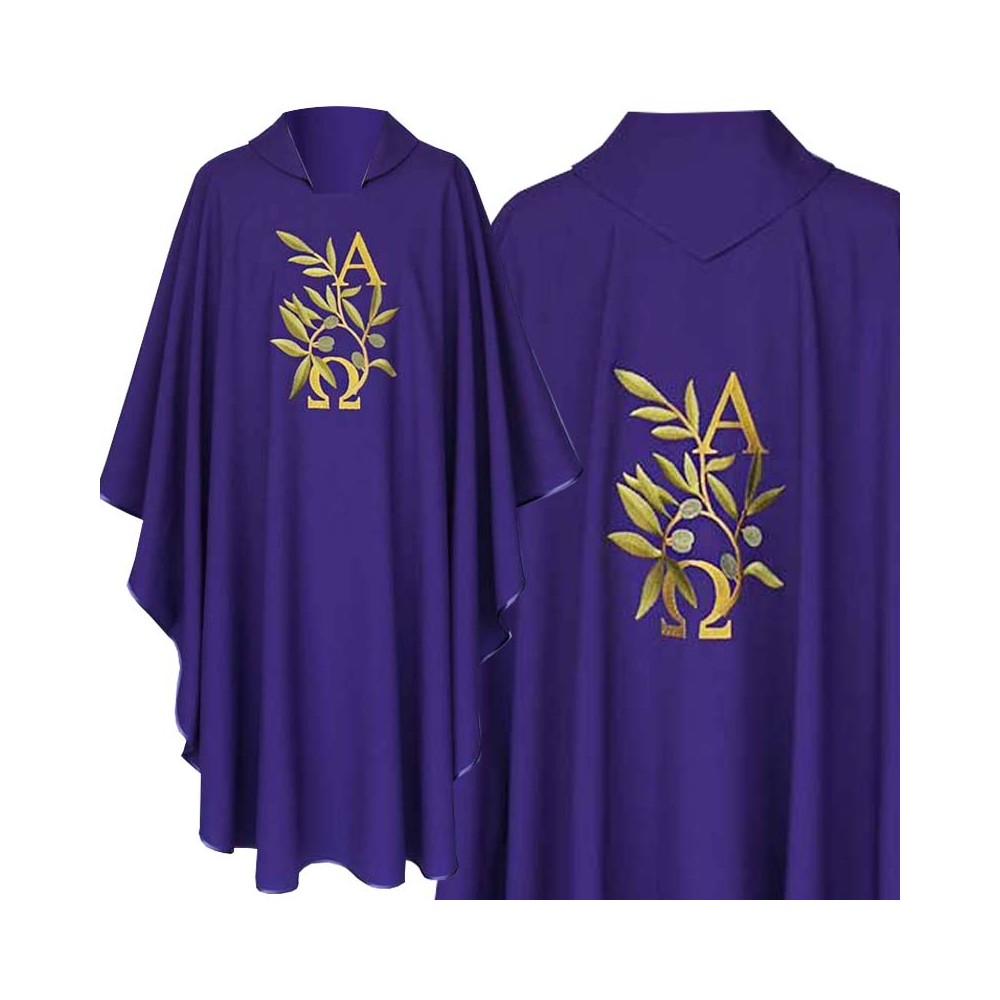 Ornat Alfa Omega+kłosy (kolory liturgiczne) - zdjęcie 7