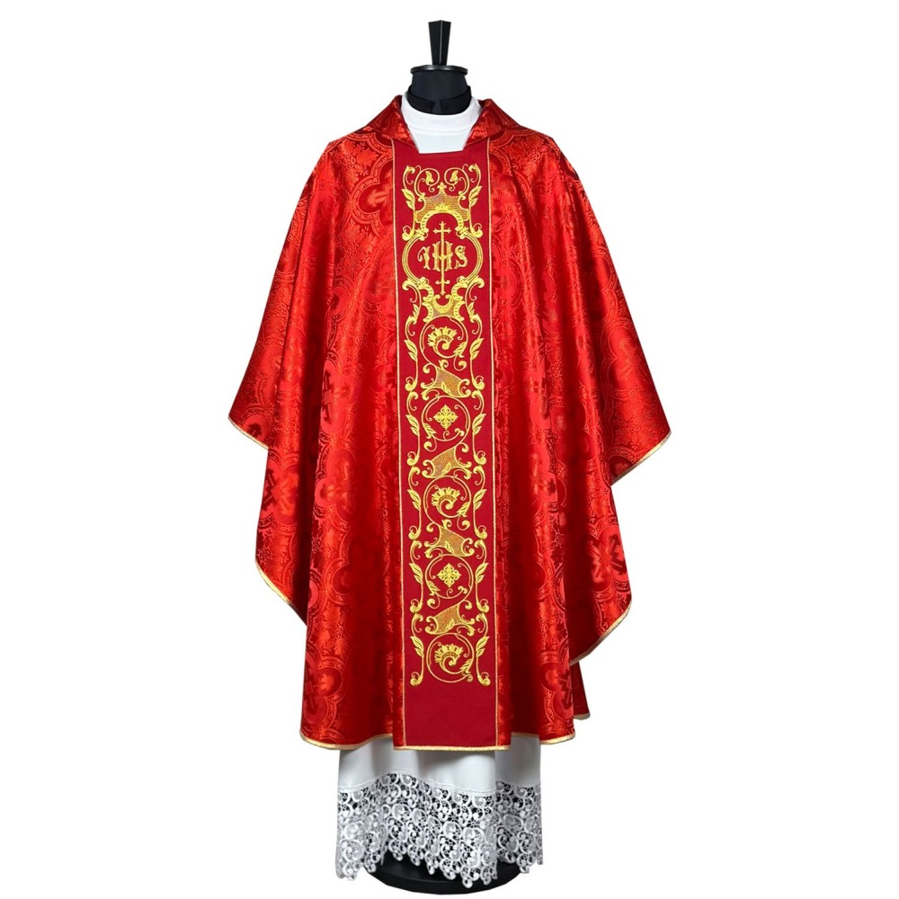 Ornat gotycki IHS  żorżeta - kolory liturgiczne (20) - zdjęcie 7