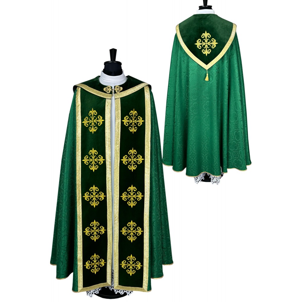 Kapa wzór gotycki - tkanina żakard - kolory liturgiczne (11) - zdjęcie 6