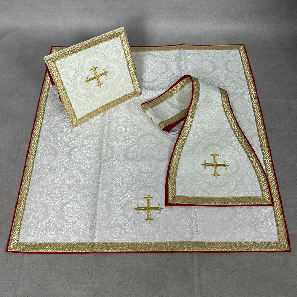 Ornat rzymski IHS - kolory liturgiczne, żakard (29) - zdjęcie 5