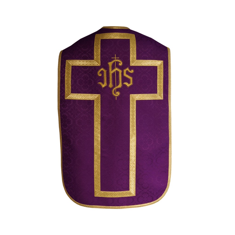 Ornat rzymski IHS - kolory liturgiczne, żakard (29) - zdjęcie 7