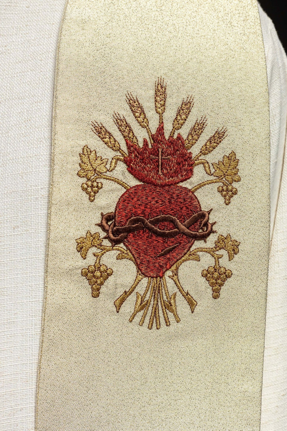 Stuła haftowana - Serce Jezusa (159) - zdjęcie 3