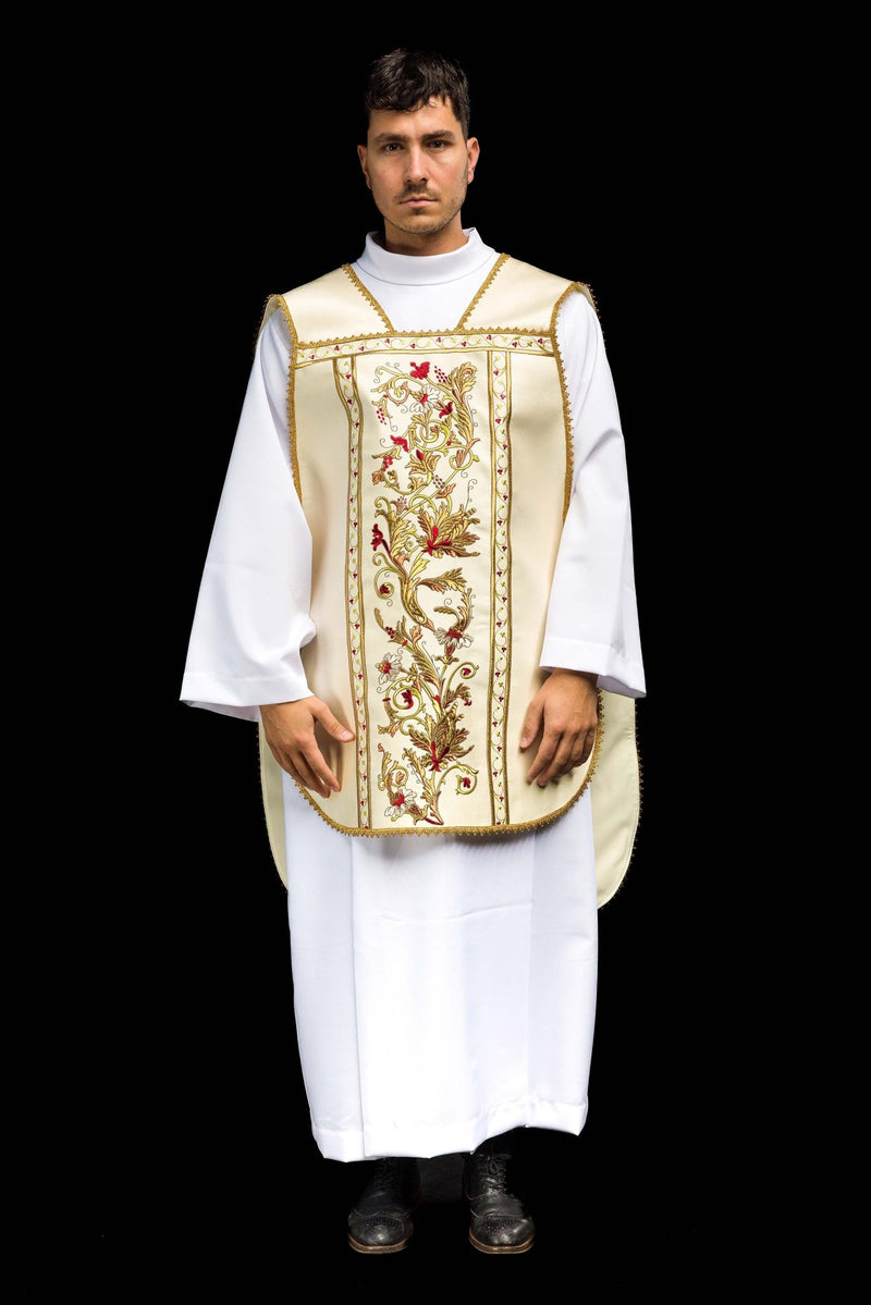 Ornat rzymski haftowany IHS - kolory liturgiczne (40) - zdjęcie 7
