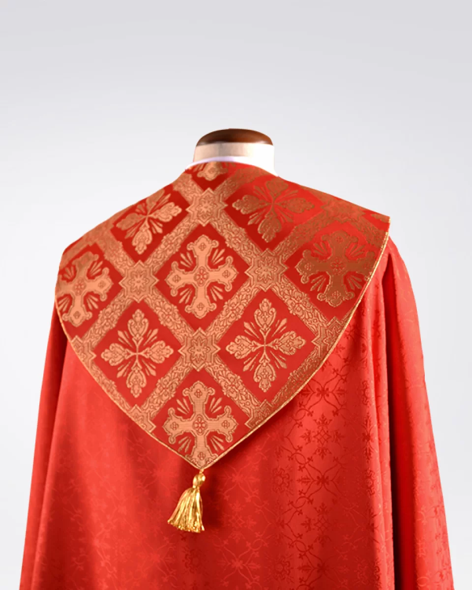 Kapa czerwona haftowana adamaszek (59) - zdjęcie 3